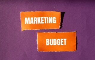 The words Marketing Budget on a page